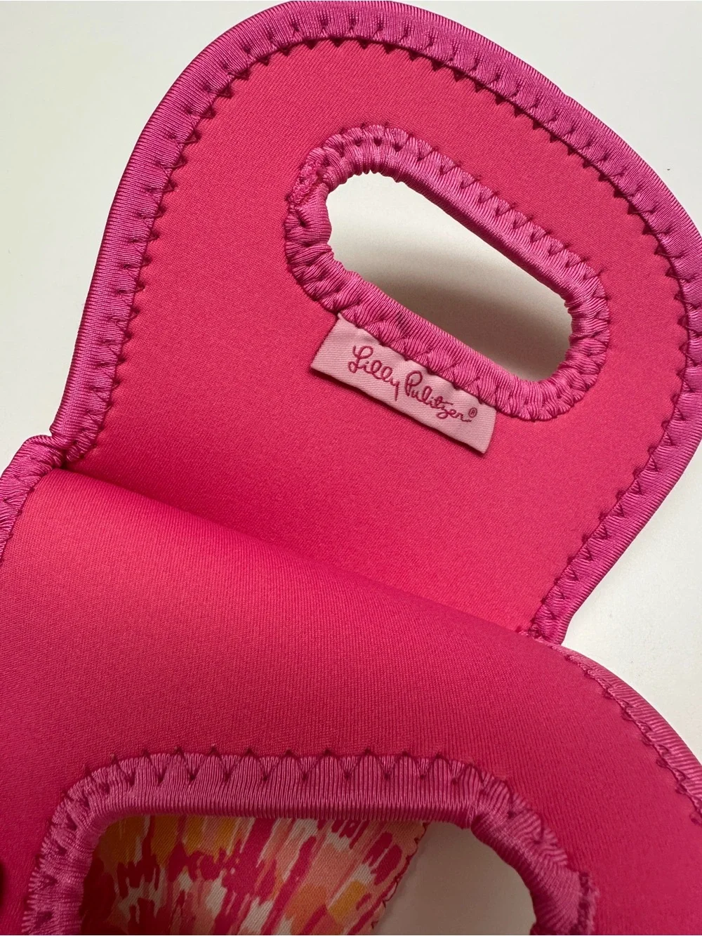 Lilly Pulitzer Pink Yellow Shell-Print Bottle Tote